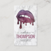 メイクアップアーティスト水滴リップグロス 名刺 (正面)