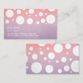 メイクアップアーティスト水玉模様エレガント美しいサロン 名刺 (正面/裏面)
