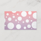 メイクアップアーティスト水玉模様エレガント美しいサロン 名刺 (裏面)