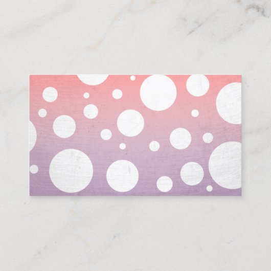 メイクアップアーティスト水玉模様エレガント美しいサロン 名刺 (裏面)