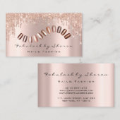 メイクアップアーティスト爪、 ネイルグリッタードリップスバラスパーク 名刺 (正面/裏面)