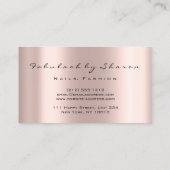 メイクアップアーティスト爪、 ネイルグリッタードリップスバララッシュルクス 名刺 (裏面)