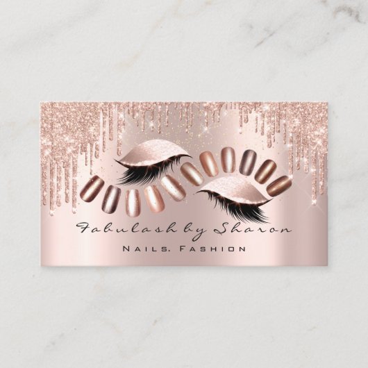 メイクアップアーティスト爪、 ネイルグリッタードリップスバララッシュルクス 名刺 (正面)