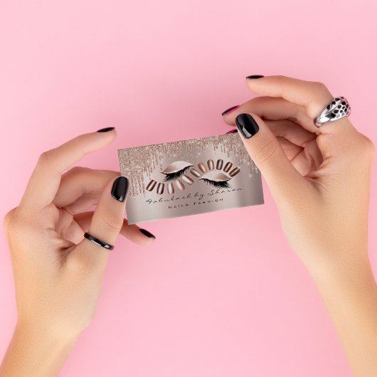 メイクアップアーティスト爪、 ネイルグリッタードリップスバララッシュルクス 名刺