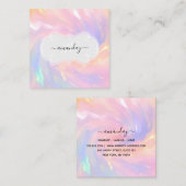 メイクアップアーティスト爪、 ネイルラッシュホログラフィユニコーン スクエア名刺 (正面/裏面)