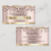 メイクアップアーティスト爪、 ネイルワックス美しい金ゴールドバラVIP 名刺 (正面/裏面)