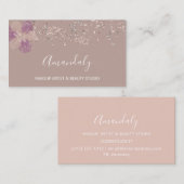 メイクアップアーティスト爪、 ネイル美しいスパバラフローラ 名刺 (正面/裏面)