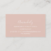 メイクアップアーティスト爪、 ネイル美しいスパバラフローラ 名刺 (裏面)