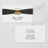 メイクアップアーティスト王室の金ゴールドダイヤモンドキルト 名刺 (正面/裏面)