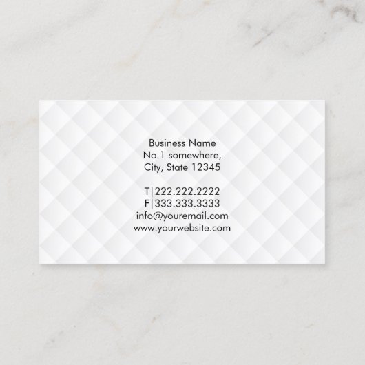 メイクアップアーティスト王室の金ゴールドダイヤモンドキルト 名刺 (裏面)