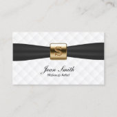 メイクアップアーティスト王室の金ゴールドダイヤモンドキルト 名刺 (正面)