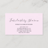 メイクアップアーティスト白まばゆみピンク黒ドリップ 名刺 (裏面)