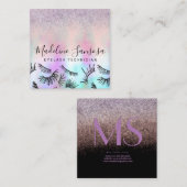 メイクアップアーティスト目まぶし目むし技術者 スクエア名刺 (正面/裏面)