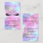 メイクアップアーティスト眉毛まくらグラデーションげピンクグリッター 名刺 (正面/裏面)