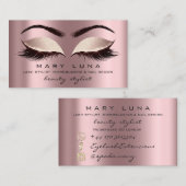 メイクアップアーティスト眉毛まくら火花バラソーシャル 名刺 (正面/裏面)