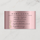 メイクアップアーティスト眉毛まくら火花バラソーシャル 名刺 (裏面)