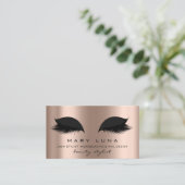 メイクアップアーティスト眉毛まつバラ金ゴールドブラック 名刺 (スタンド正面)