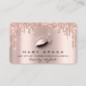 メイクアップアーティスト眉毛まつピンクのバラの眉 名刺 (正面)