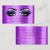 メイクアップアーティスト眉毛まつ延長紫 名刺 (正面/裏面)