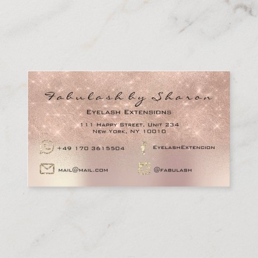 メイクアップアーティスト眉毛まつ拡張バラスパーク 名刺 (裏面)