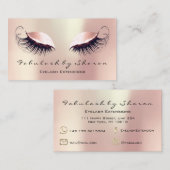 メイクアップアーティスト眉毛まつ拡張バラソーシャル 名刺 (正面/裏面)