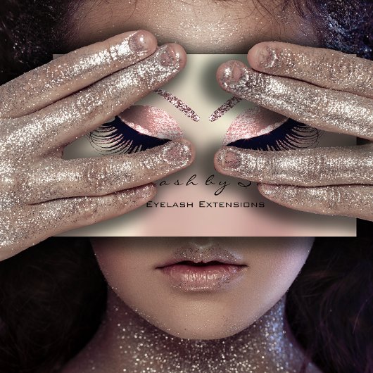 メイクアップアーティスト眉毛まつ拡張バラGlam 名刺