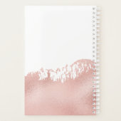 メイクアップアーティスト眉毛まつ毛グリッターバラ金ゴールド プランナー手帳 (裏面)