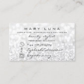 メイクアップアーティスト眉毛まぶしグレーシルバーグレールクス 名刺 (裏面)