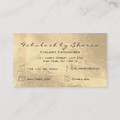 メイクアップアーティスト眉毛まゆ拡張リード金ゴールド 名刺 (裏面)