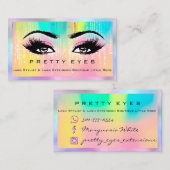 メイクアップアーティスト眉毛ラッシュアイズ自筆虹 名刺 (正面/裏面)