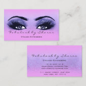 メイクアップアーティスト眉毛ラッシュピンクブルー海軍 名刺 (正面/裏面)