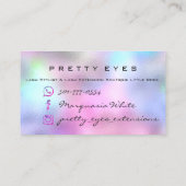 メイクアップアーティスト眉毛ラッシュピンク自筆眼 名刺 (裏面)