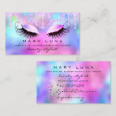 メイクアップアーティスト眉毛ラッシュホログラフドップスユニコーン 名刺 (正面/裏面)