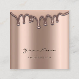 メイクアップアーティスト眉毛ワックスラッシュグリッタースキンドリップ スクエア名刺