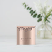 メイクアップアーティスト眉毛ワックスラッシュグリッタースキンドリップ スクエア名刺 (スタンド正面)