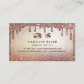 メイクアップアーティスト眉目点眼点滴金ゴールド 名刺 (裏面)