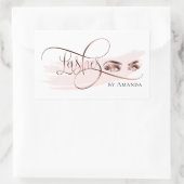 メイクアップアーティスト睫毛バラ金ゴールド美しいサロン眼 長方形シール (バッグ)