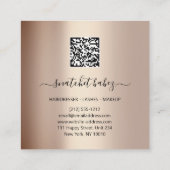 メイクアップアーティスト睫毛眉毛バラホワイトスクア スクエア名刺 (裏面)