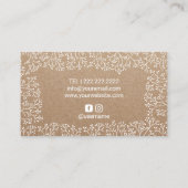 メイクアップアーティスト素朴バビーズブレスフローラクラフト 名刺 (裏面)