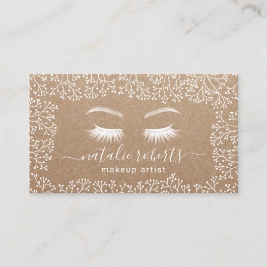 メイクアップアーティスト素朴バビーズブレスフローラクラフト 名刺 (正面)