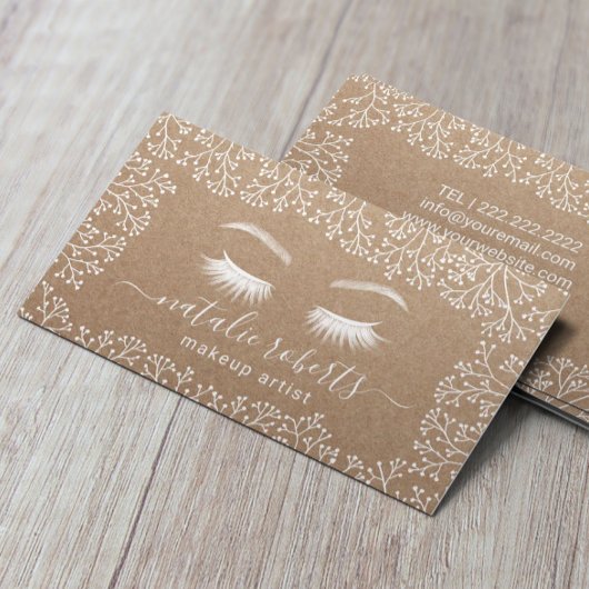 メイクアップアーティスト素朴バビーズブレスフローラクラフト 名刺