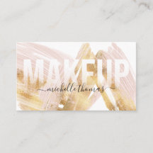 メイクアップアーティスト署名スクリプト赤面ピンクテンプレート