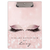 メイクアップアーティスト美しいまばたきグリッターピンクの目 クリップボード (正面)