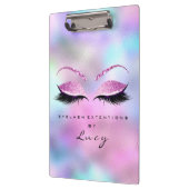 メイクアップアーティスト美しいまばたきグリッターピンクブルー クリップボード (左)