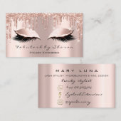 メイクアップアーティスト美しいまばたきバラドリップスアイズ 名刺 (正面/裏面)