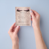 メイクアップアーティスト美しいウェルネスフライヤーピンクダマスク チラシ (手)