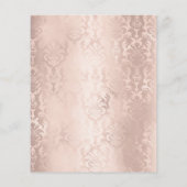 メイクアップアーティスト美しいウェルネスフライヤーピンクダマスク チラシ (裏面)