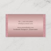 メイクアップアーティスト美しいガールエレガントバラ金ゴールド 名刺 (裏面)