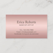 メイクアップアーティスト美しいガールバラ金ゴールドサロンロイヤリティ ロイヤリティカード (裏面)