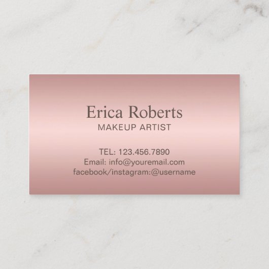 メイクアップアーティスト美しいガールバラ金ゴールドサロンロイヤリティ ロイヤリティカード (裏面)